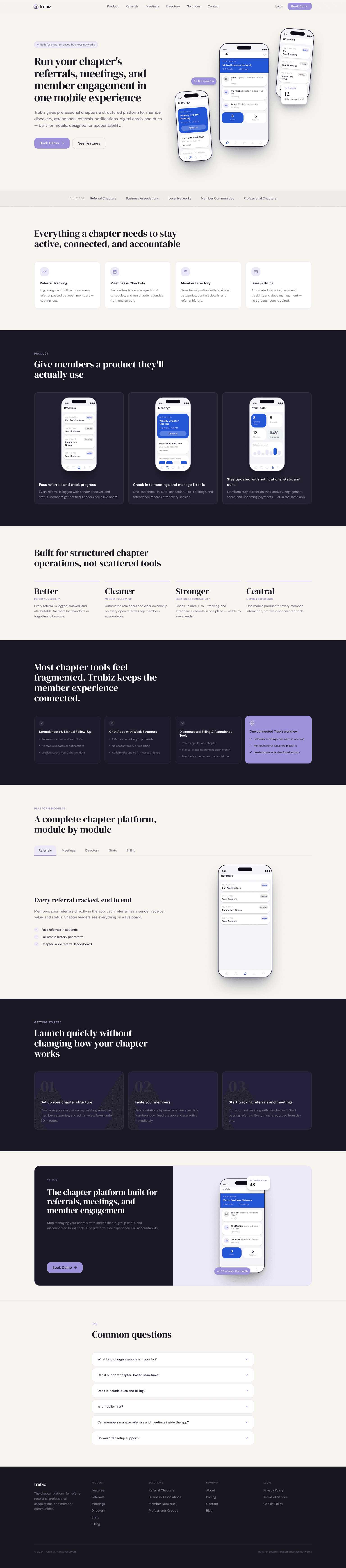 Trubiz home page design